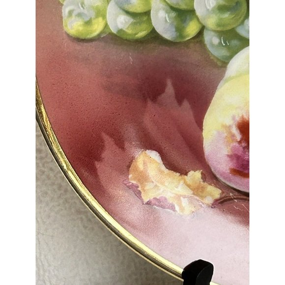 Vintage 1909-1934 C.T. Altwasser 9 1/4” Gorgeous Red & Green Grapes & Apples EUC - Picture 9 of 12